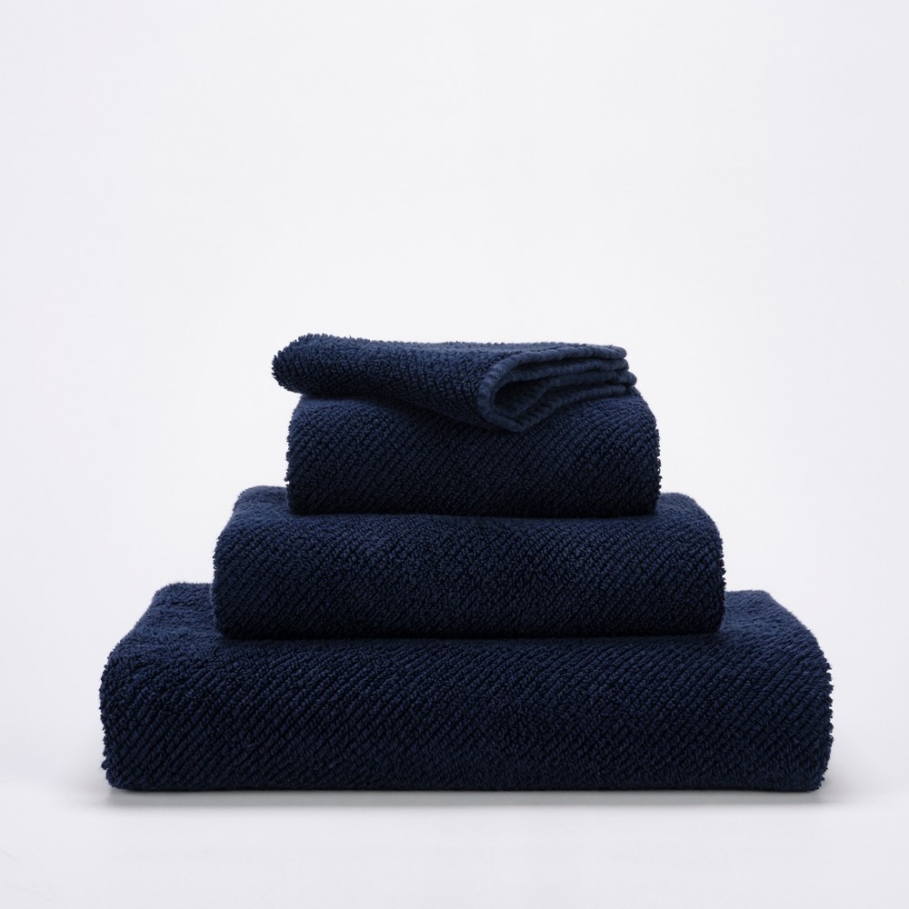 Twill Egyptian Cotton Towels 314 by Designer Abyss & Habidecor in Navy Blue